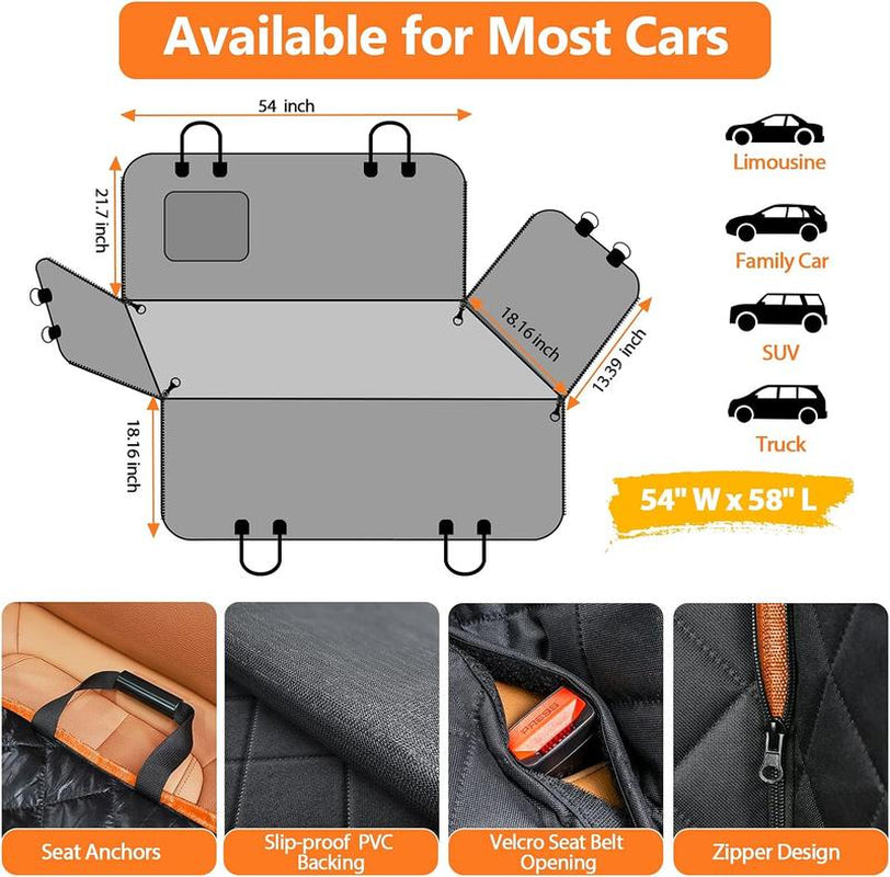 Ultimate 6-in-1 Convertible Dog Car Seat Cover for Total Protection and Comfort